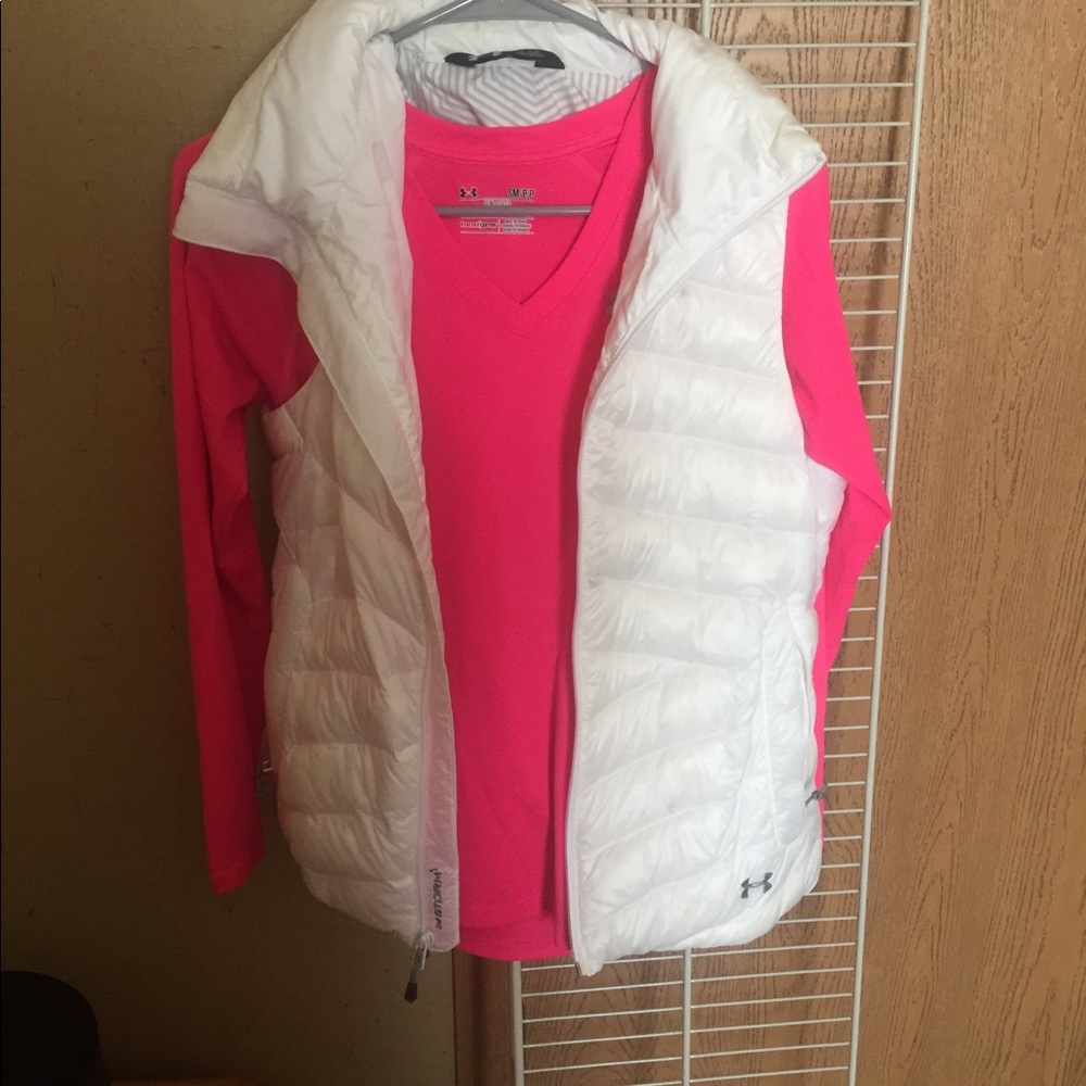 White under armor vest